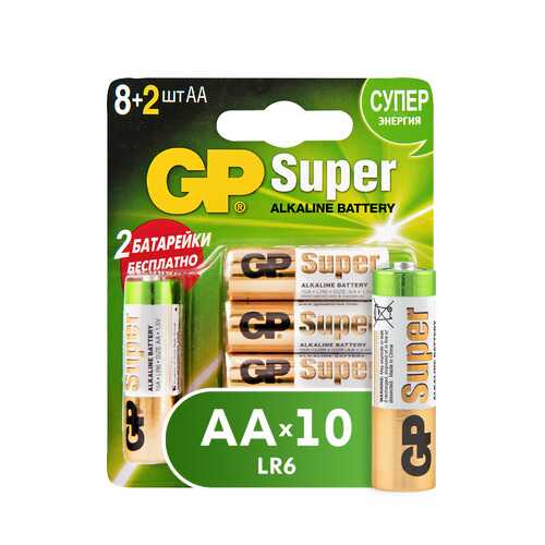 Батарейка GP AA (15A 8/2-CR10 LR6) 10 шт в Борк