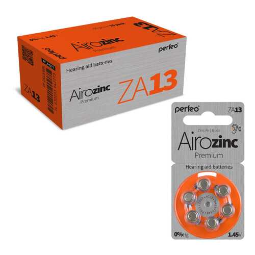 Батарейка Perfeo ZA13/6BL Airozinc Premium 60 шт в Борк